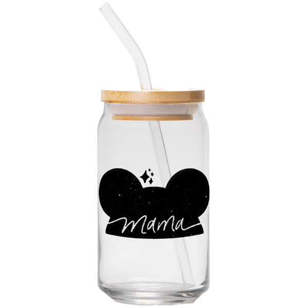 Mama Mouse Ears | Clear Can Glass