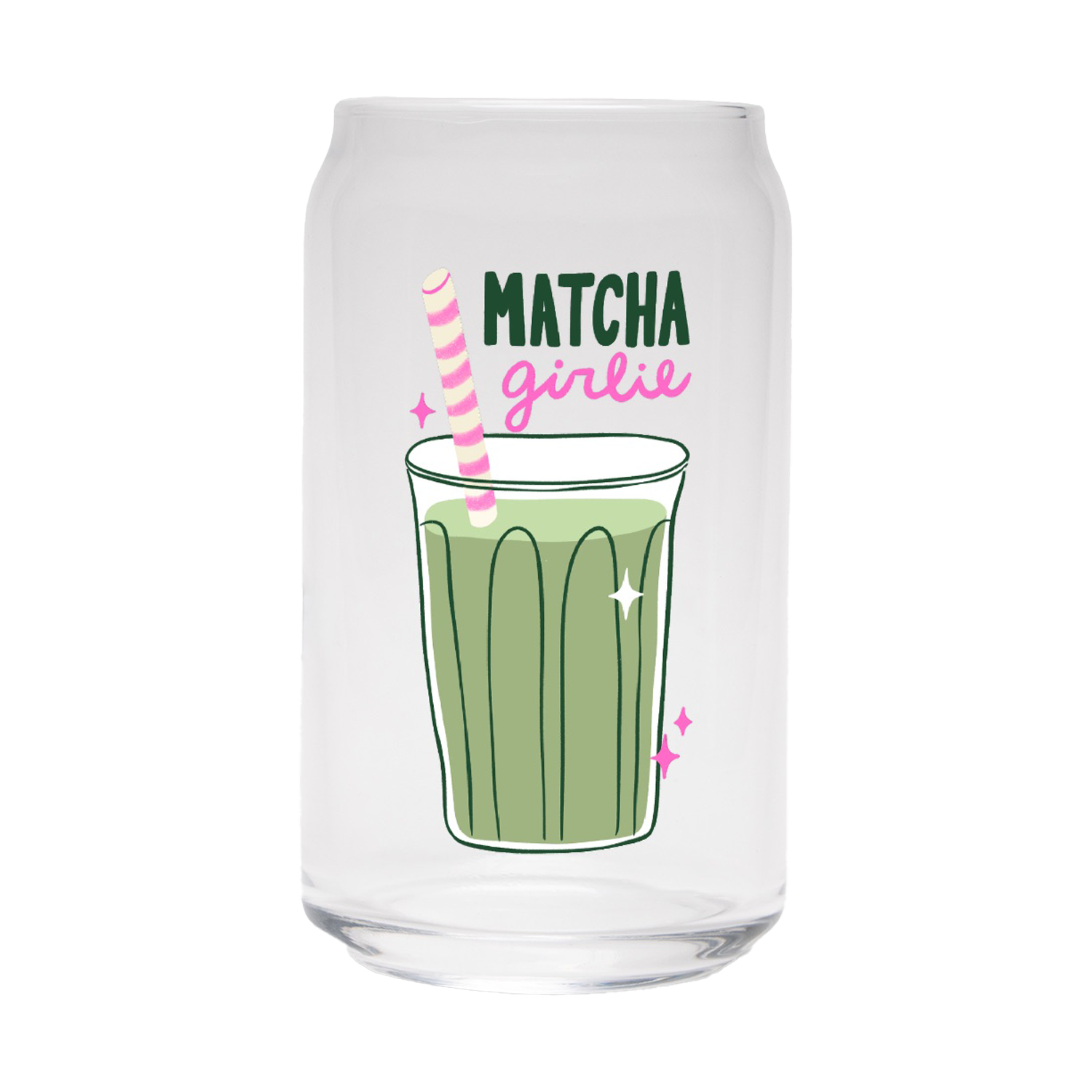Matcha Girlie | Clear Can Glass