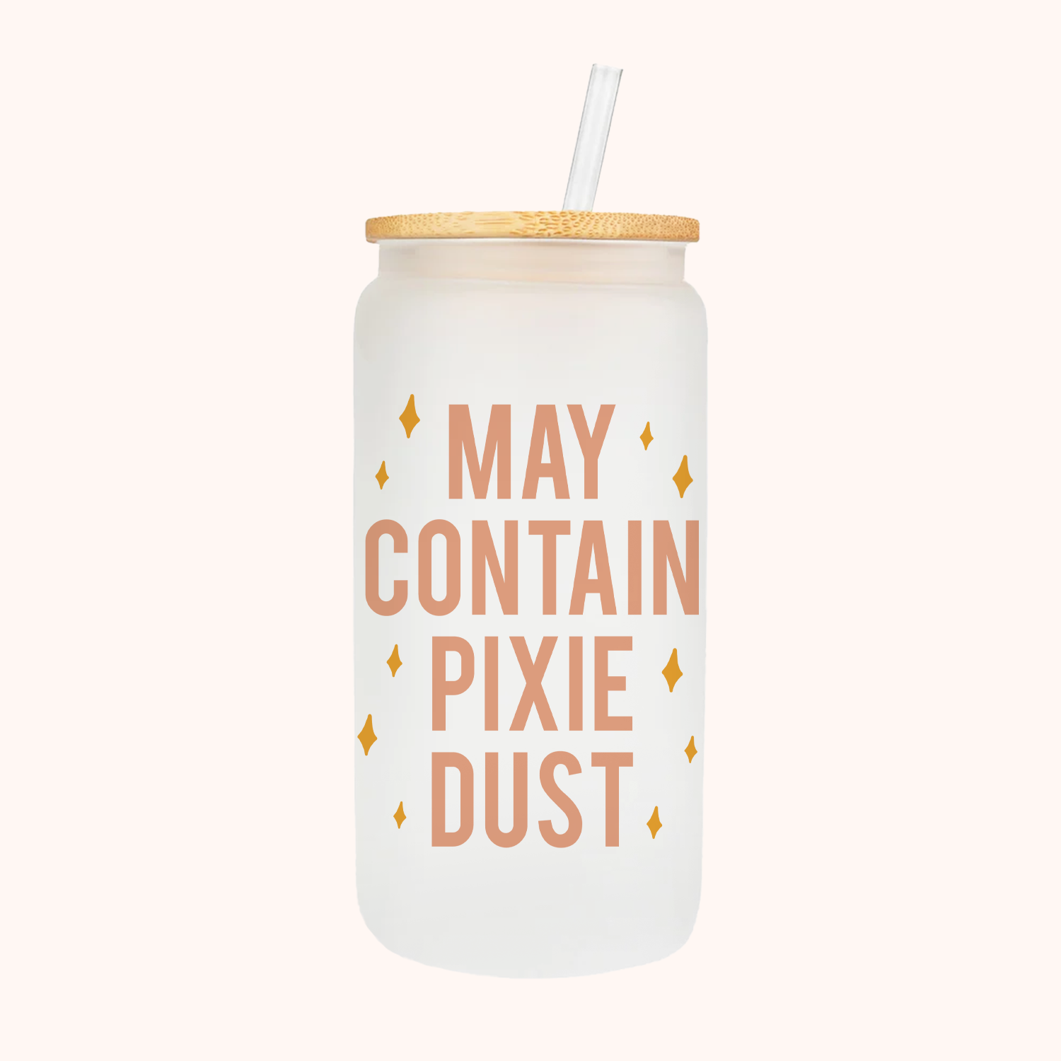 May Contain Pixie Dust | Frosted Can Glass