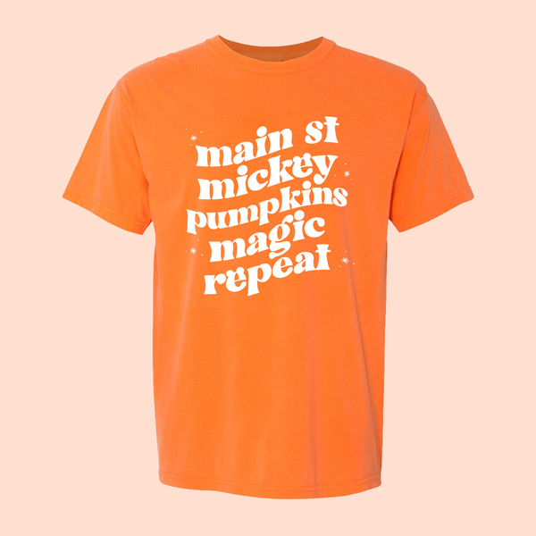 Main Street Mickey Pumpkins Magic Repeat | Comfort Colors T-Shirt