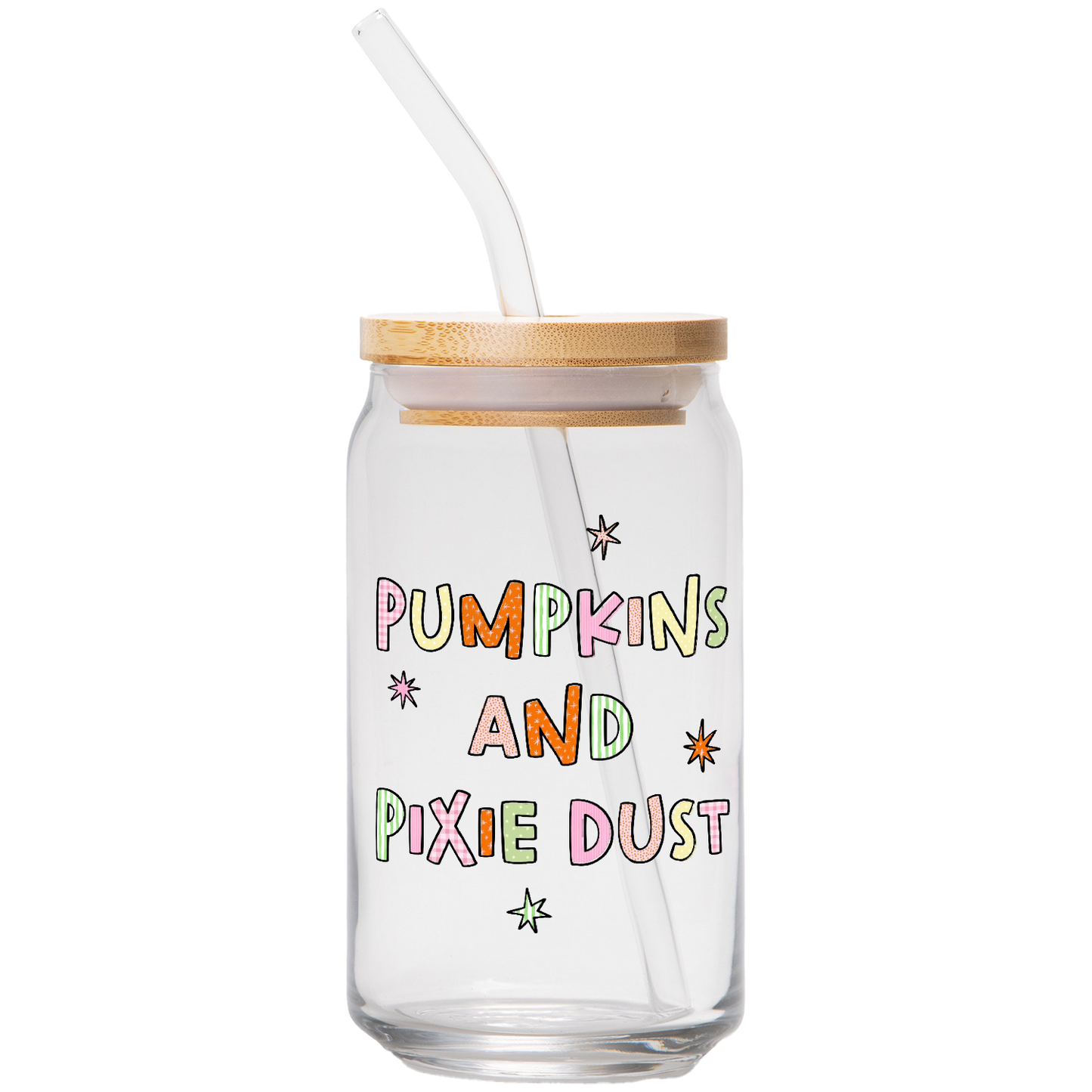 Pumpkins & Pixie Dust | Clear Can Glass