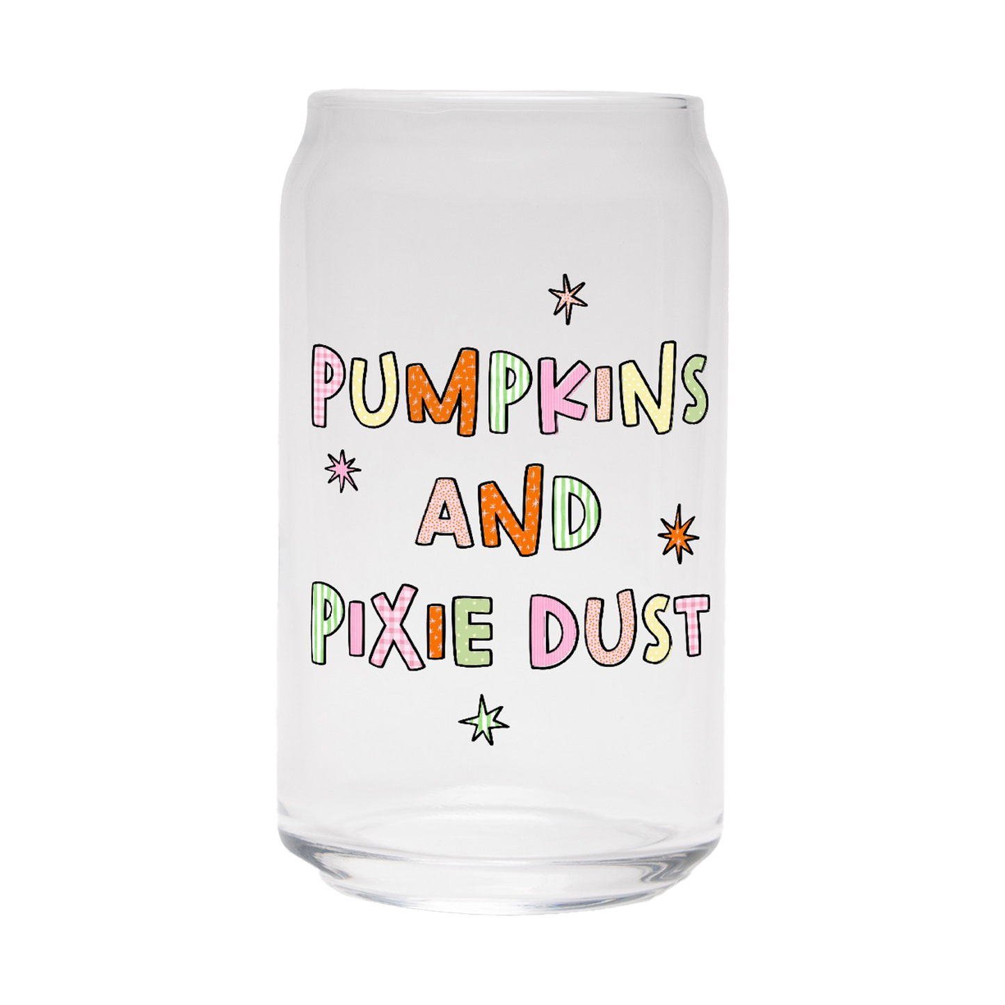 Pumpkins & Pixie Dust | Clear Can Glass