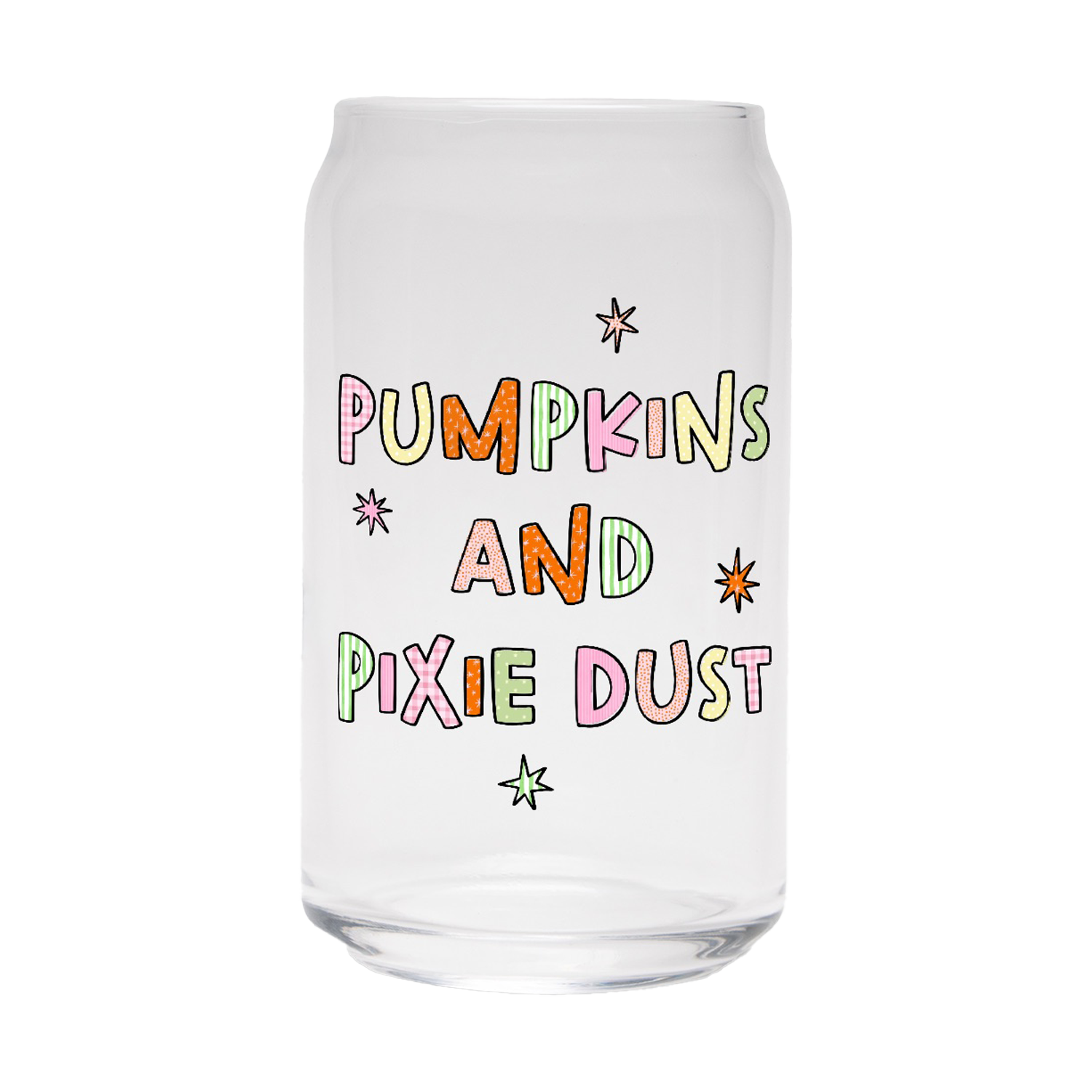Pumpkins & Pixie Dust | Clear Can Glass