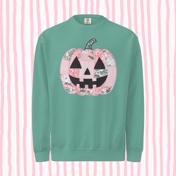 Faux Quilted Pumpkin | Sweatshirt