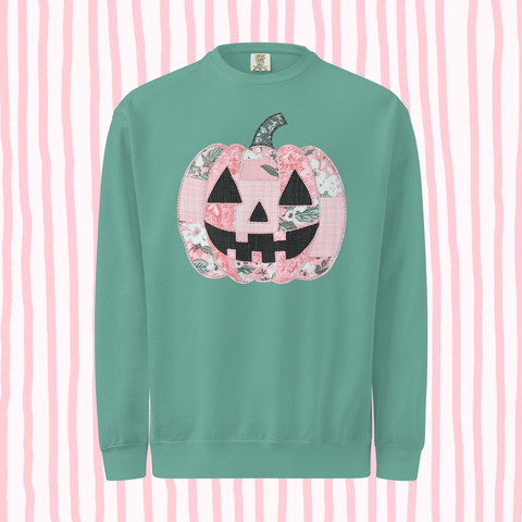 Faux Quilted Pumpkin | Sweatshirt