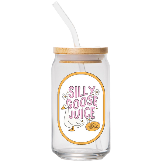 Silly Goose Juice | Clear Can Glass