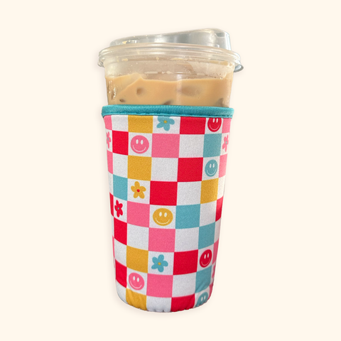 Checker Smiley | Cup Sleeve