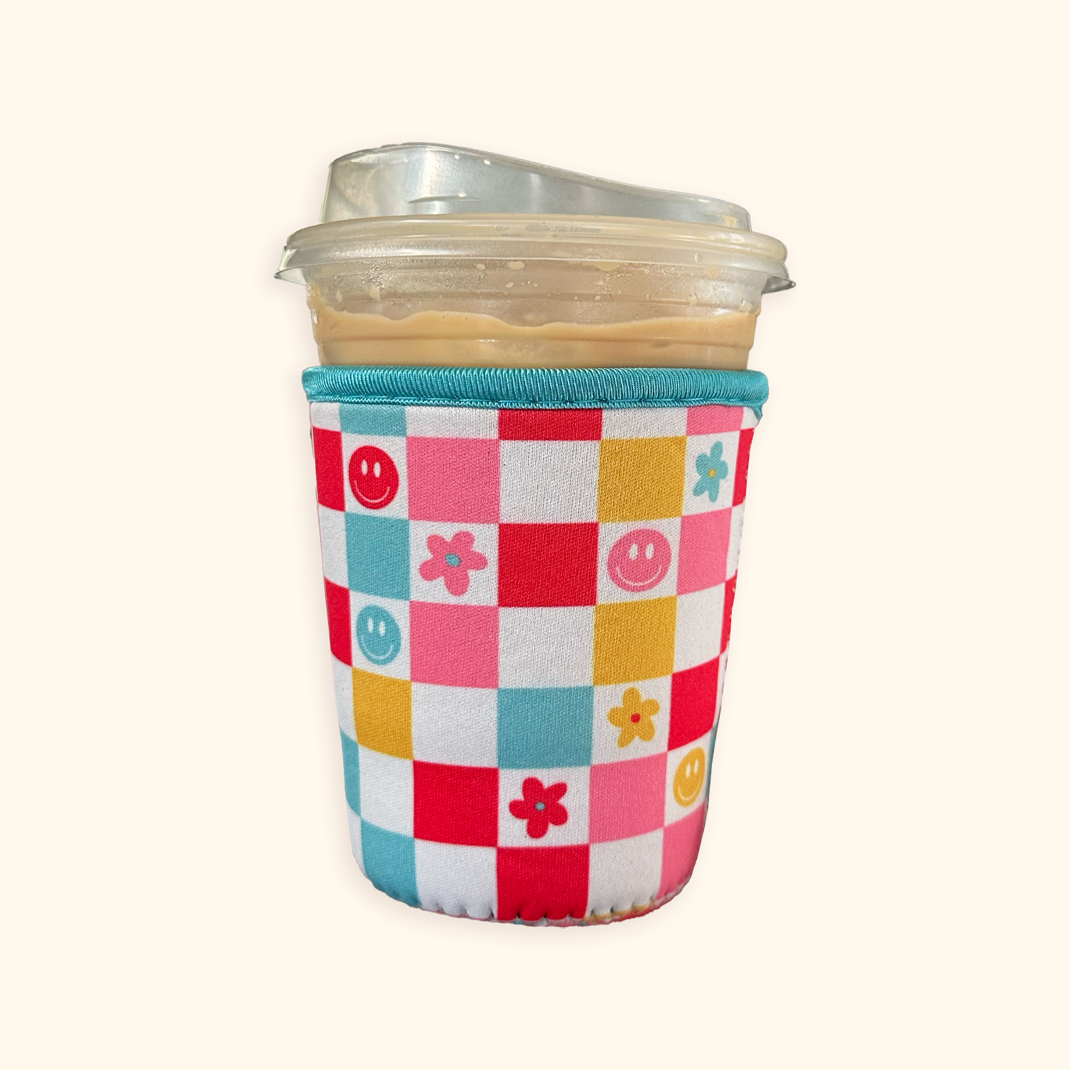 Checker Smiley | Cup Sleeve