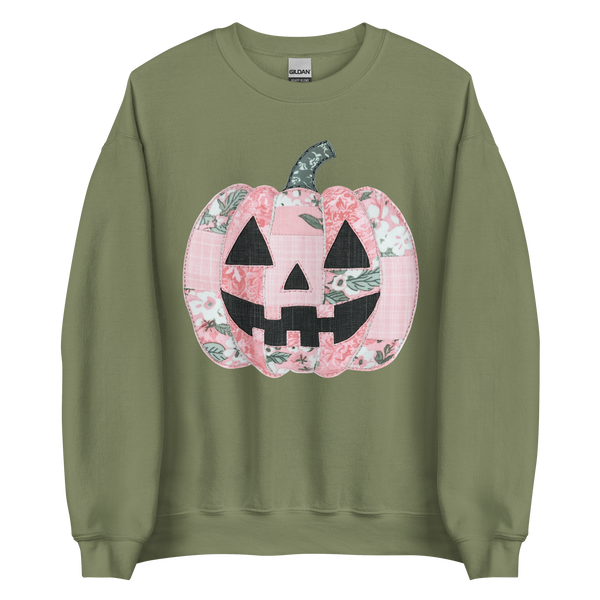 Faux Quilted Pumpkin | Sweatshirt