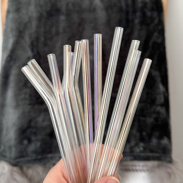 Iridescent Glass Straws